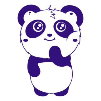 Shy Panda Decal (Purple)